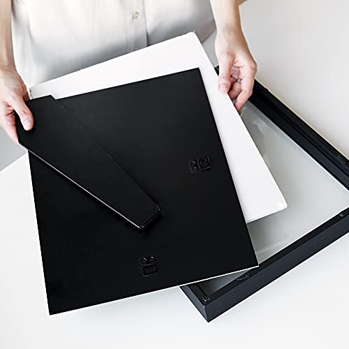 image for Kenley Shadow Box Display Case - 11x14 Deep Wood & Glass Shadowbox Pic