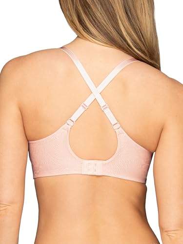Vanity Fair Women's No Underwire Effortless Bra, Soft Wireless Support and Memory Foam Cups, S-3XL, Plus Size, Bare Pink All Over Lace, 3X-Large - image 4