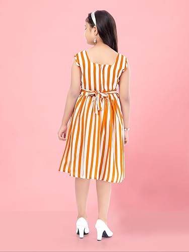 Image of Aarika Girls Yellow Colour Rayon Middi