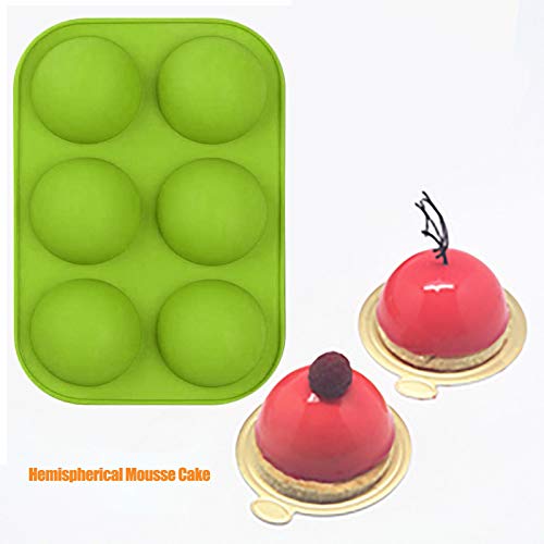image for GBSELL 6 Holes Silicone Mold for Chocolate, Baking Mold for Making Hot