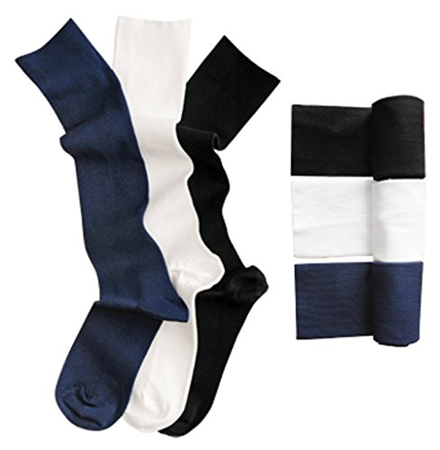 Knee High Compression Support Socks (X-Large, Navy)