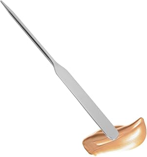 Makeup Spatula,Makeup Mixing Palette Stainless Steel Liquid Foundation Spatula Ergonomic Nail Art Makeup Bar for Makeup Art