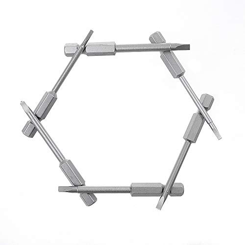 Rocaris 6 Pack 1/4 Inch Hex Shank Triangle Head Bit, S2 Steel Screwdriver Drill Set Bits TA14, TA18, TA20, TA23, TA27, TA30-65mm
