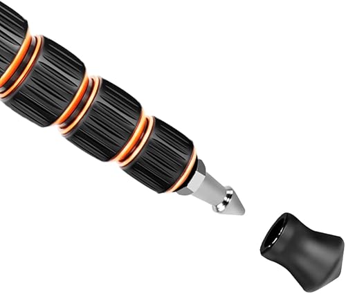 Miniatura 6 de Koolehaoda Monopod de fibra de carbono de 6 secciones portátil compacto ligero monopod Unipod Stick para cámaras Canon, Nikon y Sony sin espejo y