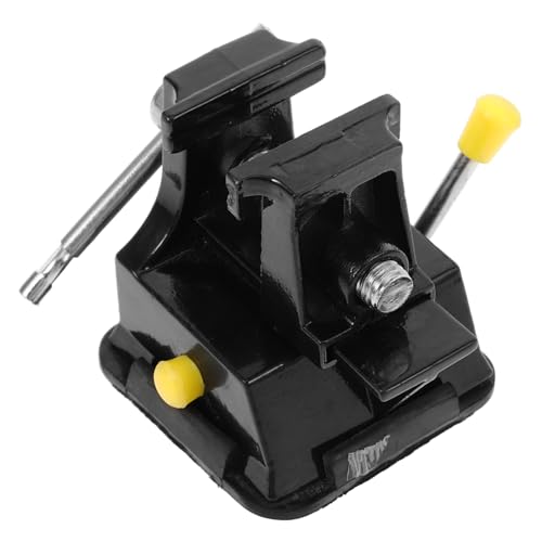 DIYEAH 1 Pieza Abrazadera bench trabajar tornillo de mesa con base de succión pequeño vicio carpintería de mesa vicio de succión aleación de aluminio Negro