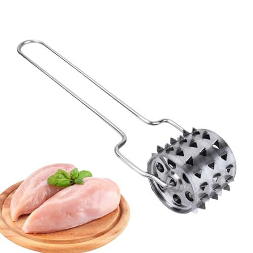 Attendrisseur de viande – Rouleau d'aiguille attendrisseur de steak, marteau à viande, marteau à viande, outil de préparation de marinade en acier inoxydable, outil d'attendrisseur de cuisine