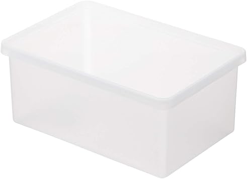 MUJI 82219418 Polypropylene Storage Box, Medium, Width 14.6 x Depth 9.8 x Height 6.3 inches 37 x 25 x 16 cm, Translucent