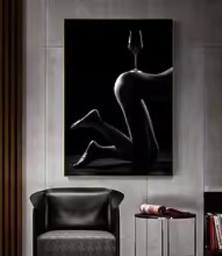 Peinture sur toile salon sexy voiture affiche noire blanche