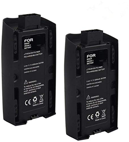Paquete de 2 baterías de 3100 mAh 11.1 V para dron Parrot Bebop 2/Bebop 2 FPV Drone