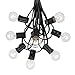 G30 Patio String Lights with 25 Globe Bulbs - Garden Hanging String Lights - Vintage Backyard Patio Lights - Outdoor String Lights - Market Cafe Bistro String Lights – Black Wire -25 Feet
