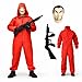 Produktbild TK Gruppe Timo Klingler Haus des Geldes Kostüm Set - 3 in 1 Unisex für Erwachsene Unisex mit Dali Salvador Maske, Gewehr, Anzug für Fasching & Halloween (160-180 cm (XL))