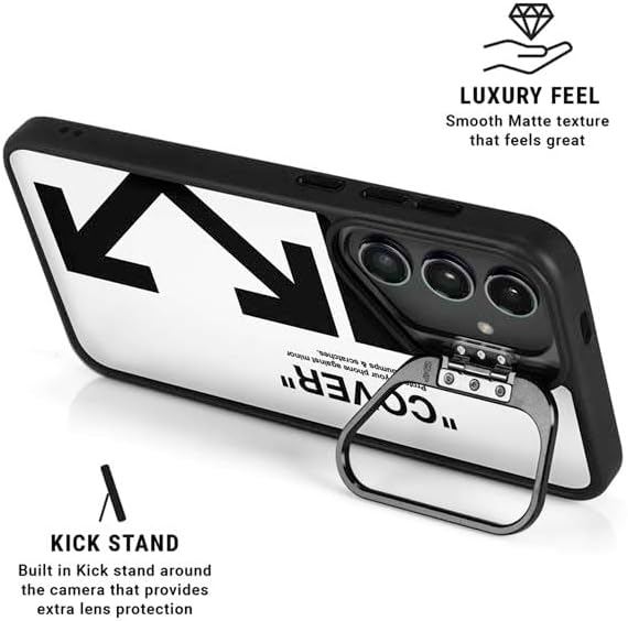 Skinit Kickstand Phone Case Compatible with Galaxy S24 Ultra - Black and White Arrows Design