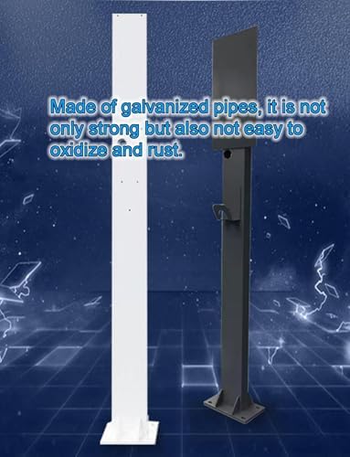 Universal EV Charger Stand with Hook - Sturdy Electric Vehicle Charging Station Support Pole, Space-Saving Design for Home & Outdoor Use, Compatible with All EV Models,Natural,Style 1