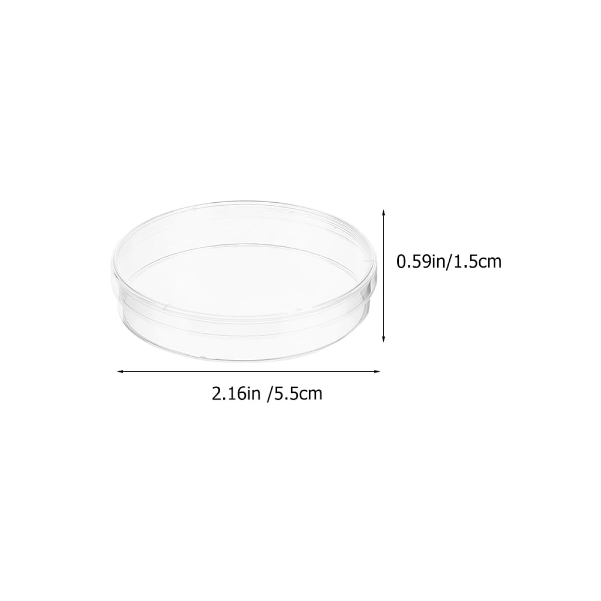 NAMOARLY Chemistry Petri Dishes 10pcs Plastic Culture Plates Lab Dishes Lids for Classroom Lab Experiments