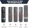Paquete de 2 fundas de silicona para control remoto compatibles con Fire TV Stick 4K 2021 / Alexa Voice Remote 3ra Gen, funda protectora antideslizante con cordón de color que brilla en la oscuridad 4