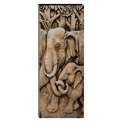 Image of Indianara Set of 3 Gautam Buddha in Meditation MDF Art Painting (3493 FLa) without glass 4.5 X 12, 9 X 12, 4.5 X 12 INCH