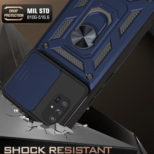 Coque A71 5G Asuwish protection bleu SJTC US rigide