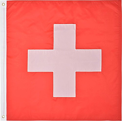 Green Grove Products Switzerland Flag 3' X 3' Ft 210D Nylon Premium Outdoor Swiss Flag #TOP13