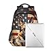 Dog German Shepherd Backpack for Boys Girls American Flag Elementary School Bag Kids Bookbag Travel Rucksack