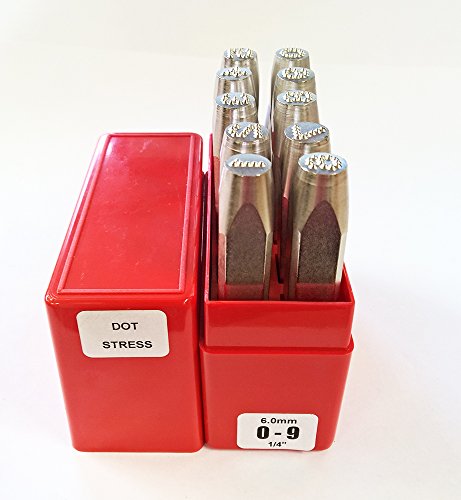 Pryor PPDS10060 09 Dot Face Lowstress Punches, 10 Piece, 1/4