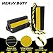 Vacallity Solid Rubber Wheel Chock for Travel Trailers Camper RV Truck Car, Sturdiness Heavy Duty Simple Easy to use, Tires Chock Block Stopper with Nylon Rope Yellow Reflective Tape