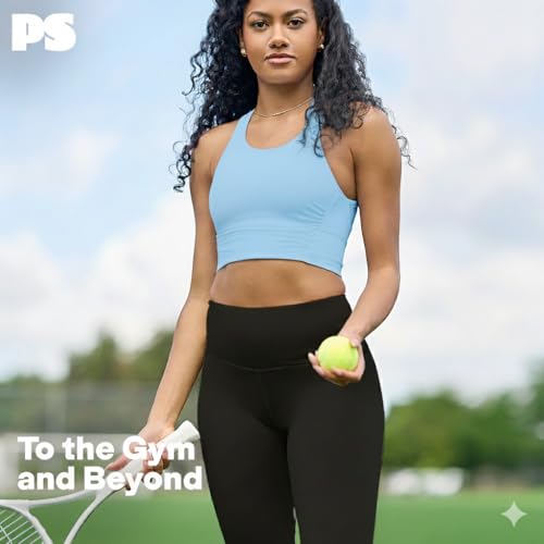 Image of POPSUGAR Sports Bras for Women - Y Back, High Neck, Strappy & Long Line Padded Racerback Bra Workout Yoga Top Racer Back Bra