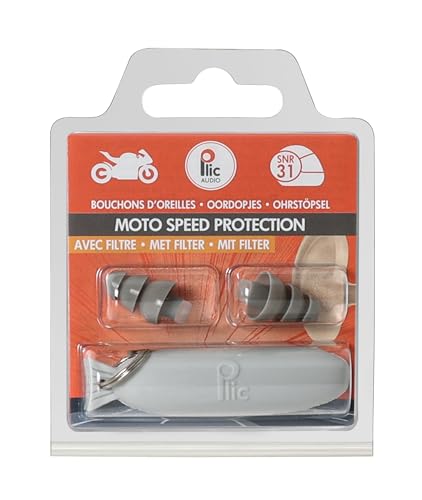 Tapones para los oídos de moto 'SPEED PROTECTION' ● Autopista, circuito o casco abierto ● Protección auditiva 24 dB ● Cómodo, discreto, hipoalergénico y reutilizable ● PLIC AUDIO