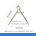 DemJamr 6 Inch Adjustable Lockable Steel Divider Wing Leather Compass for Woodworking, Metalworking, and Other Drawing Work