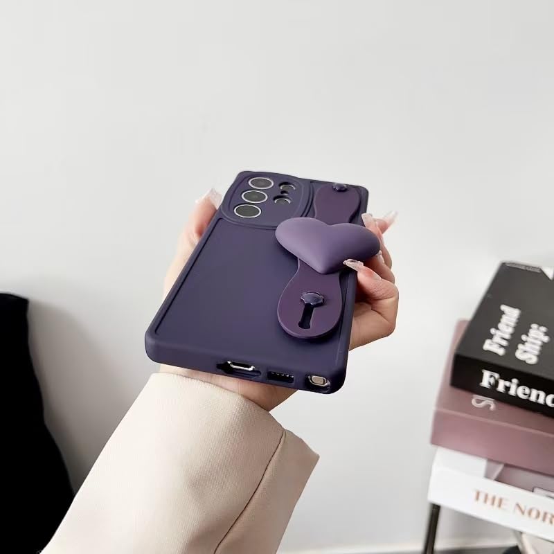 Funda Samsung S24 Plus silicona suave con soporte y lazo de mano antigolpes mujer 7