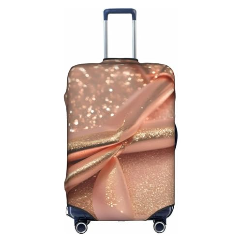 rose gold glitter print Luggage cover, suitcase protector, elasticated protective sleeve, fits 18-32 inch suitcases