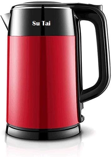 KIRFIZ Electric Kettle, 2.5L Double Wall Stainless Steel Coffee Tea Pot, BPA-Free Cool-Touch Kettle, Cordless 360 Base,LED Indicator, Auto Shut-Off & Boil-Dry Protection,Fast Boiling kettle-1500W