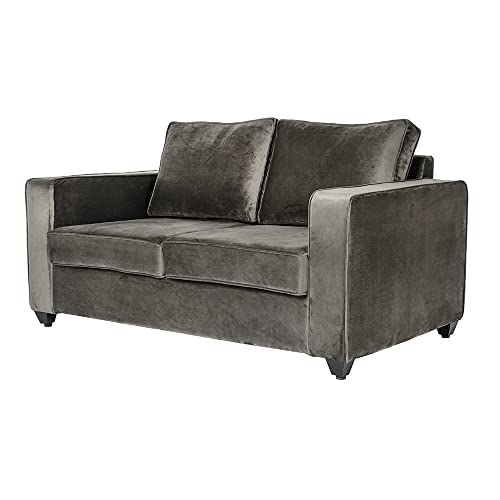 Image of Wakefit 2 Seater Sofa Set | 3 Year Warranty | Wooden Sofa, Couch - Napper (Fabric-Velvet : Tuscan Tan)
