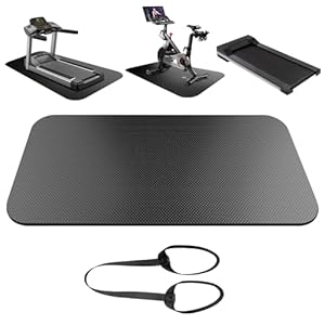 TONINT Treadmill Mat,Exercise Bike Trainer Mat, Exercise Equipment Mat,Elliptical Machine Mat,Protective Floor Mat for Under Stationary Bike, Spin Bike, Fitness Equipment (60 x 120 x 0.5(cm))