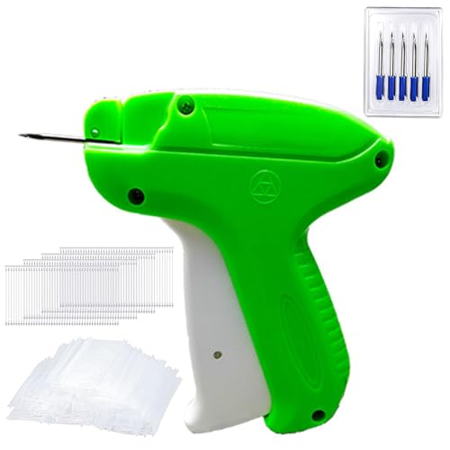 QEEROYO Pistola Etiquetadora, EtiquetadoraPrecios Ropa con 5 Agujas de Repuesto y 1200 Púas de Estándar, Maquina de Etiquetas para Precios y Marcas, para Ropa Calcetines Sombreros Etiqueta Precios