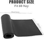 Piano Keyboard Anti-Dust Cover, High Technology Fabric Key Cover Soft Dustproof Piano Keyboard Cover Cloth for 88 Keys Electronic Keyboard