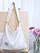 Covelin Women's Retro Large Size Canvas Shoulder Bag Hobo Crossbody Handbag Casual Tote White
