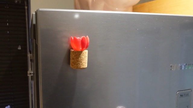 Imanes decorativos de plantas suculentas para refrigerador miniatura 7