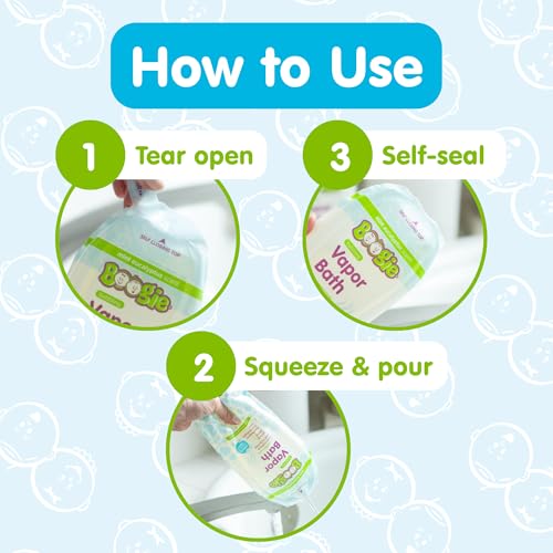 Image of Boogie Kids Botanical Bubble Bath, Soothing Vapor, Made with Natural Essential Oils, Mint Eucalyptus, 16 oz (Pack of 1)