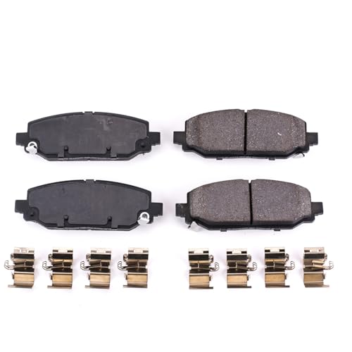 Image of PowerStop Rear Brake Pads for Jeep Wrangler 2018-25 - Z17 Ceramic Brake Pads with Installation Hardware, 17-6004