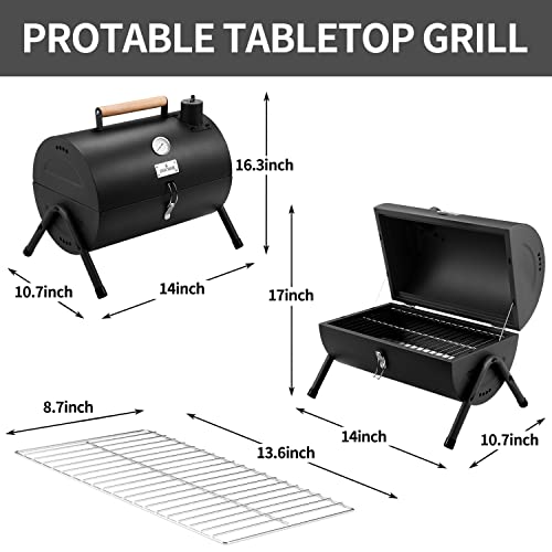 Generic A-01 Portable Charcoal Grill, Tabletop Outdoor Barbecue Smoker, Small Bbq Grill thumb #5
