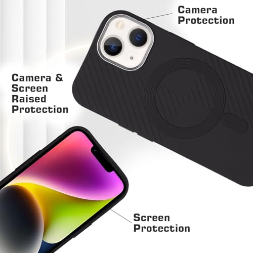 Image of AIBEX Gripp Case for iPhone 14 Compatible with Mag Saf Wireless Charging Slim Back Cover with Inner Magnetic Ring Shockproof