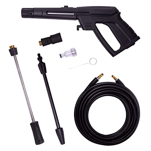 VONROC Hogedrukreiniger V14-2 – 1400 W – 110 bar – terrasreiniger, 4 m slang, verlenglansen, spuitpistool, sproeiers, aansluiting enz. - Afbeelding 6