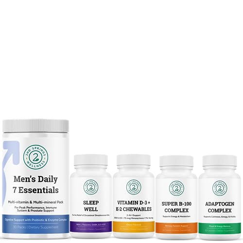 2nd Springs Ultimate Men's Health Bundle - Vitamin D3+K2, Super