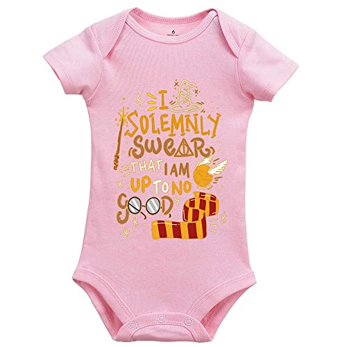 Image of Letter Print Universal Short Sleeve Bodysuits Pink