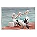 Stupell Industries Pelican Trio Port Dock Wood Wall Art, Design by Ziwei Li