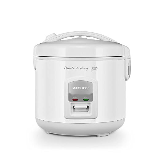 Multilaser - CE01 - Panela de Arroz Elétrica Gourmet ,Capacidade de 5 Xícaras e Indicador de LED, 220V e 400W, Branca