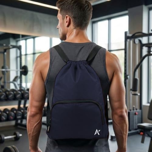 Image of Tukzer 15L Drawstring Daypack,Tablet sleeve, Gym bag Rucksack Backpack With Zip Pocket, Sports Shoe Bag, Shoulder Strap Breathable Mini Travel Backpacks For Men and Women, Aliens 34 X 43 X 10 CM-NBlue
