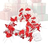 Huxibai LED-Lichter mit Blumen, vielseitig und romantisch, Blumenzweig mit Lichterkette, für...