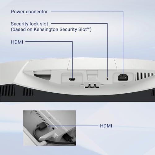 Image of Dell 24 inch IPS FHD Computer Monitor, 100Hz Refresh Rate, Integrated Dual 5W Speakers, 99% sRGB Color Gamut, 1500:1 Contrast Ratio, 2 x HDMI Ports, Ultra-Thin Bezel, Ash White