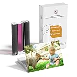 Taille parfaite : HPRT offre la taille populaire de 10,2 x 15,2 cm pour les papiers photo. Avec une zone de recadrage des deux côtés, vos empreintes digitales ne seront pas laissées sur la zone d'impression lors du remplissage du papier photo. En outre, vous pouvez facilement déchirer les côtés sans endommager l'image.
